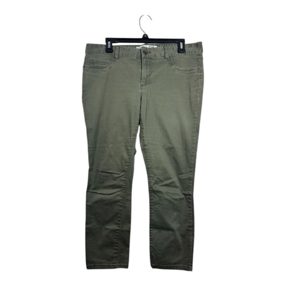 Joe Fresh Womens Ankle Pants Size 10 Army Green Slim Normcore Cropped Minimalist